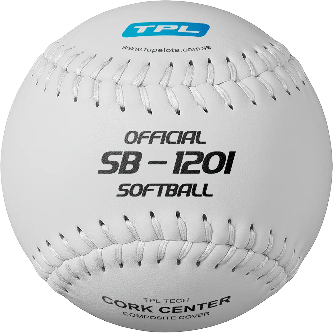 Pelota de softbol TPL SB-120I Sello Azul con cobertura compuesta y núcleo de corcho.