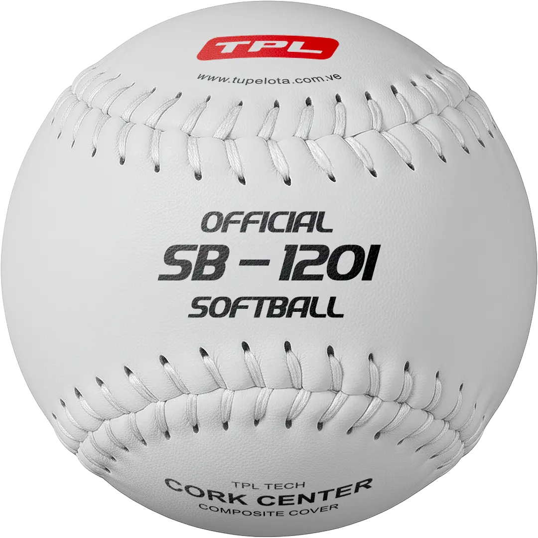 Pelota de softbol TPL SB-120I Sello Rojo con cobertura compuesta y núcleo de corcho.