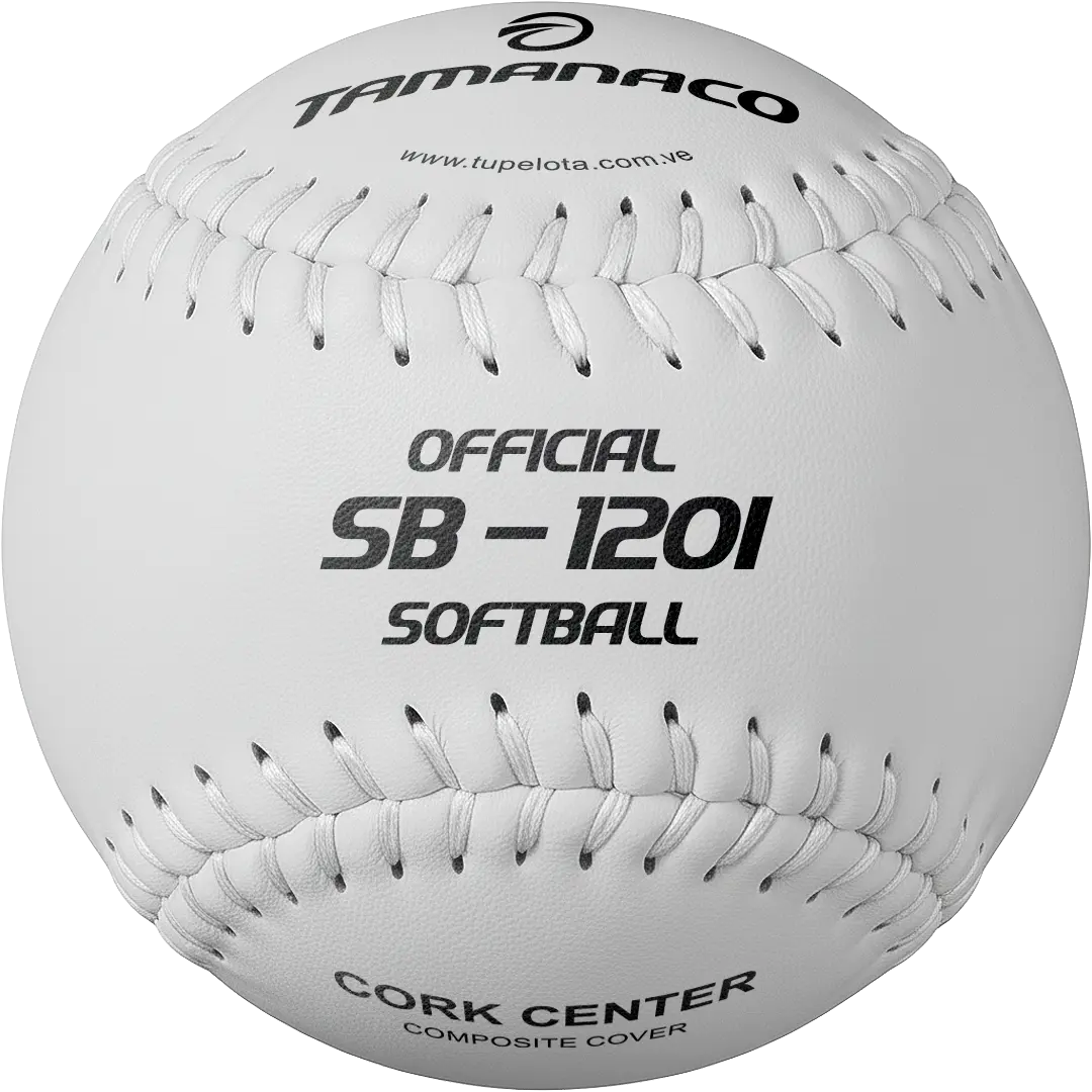 Pelota de softbol Tamanaco SB-120I TPL Clásica Pro con cobertura compuesta y núcleo de corcho.